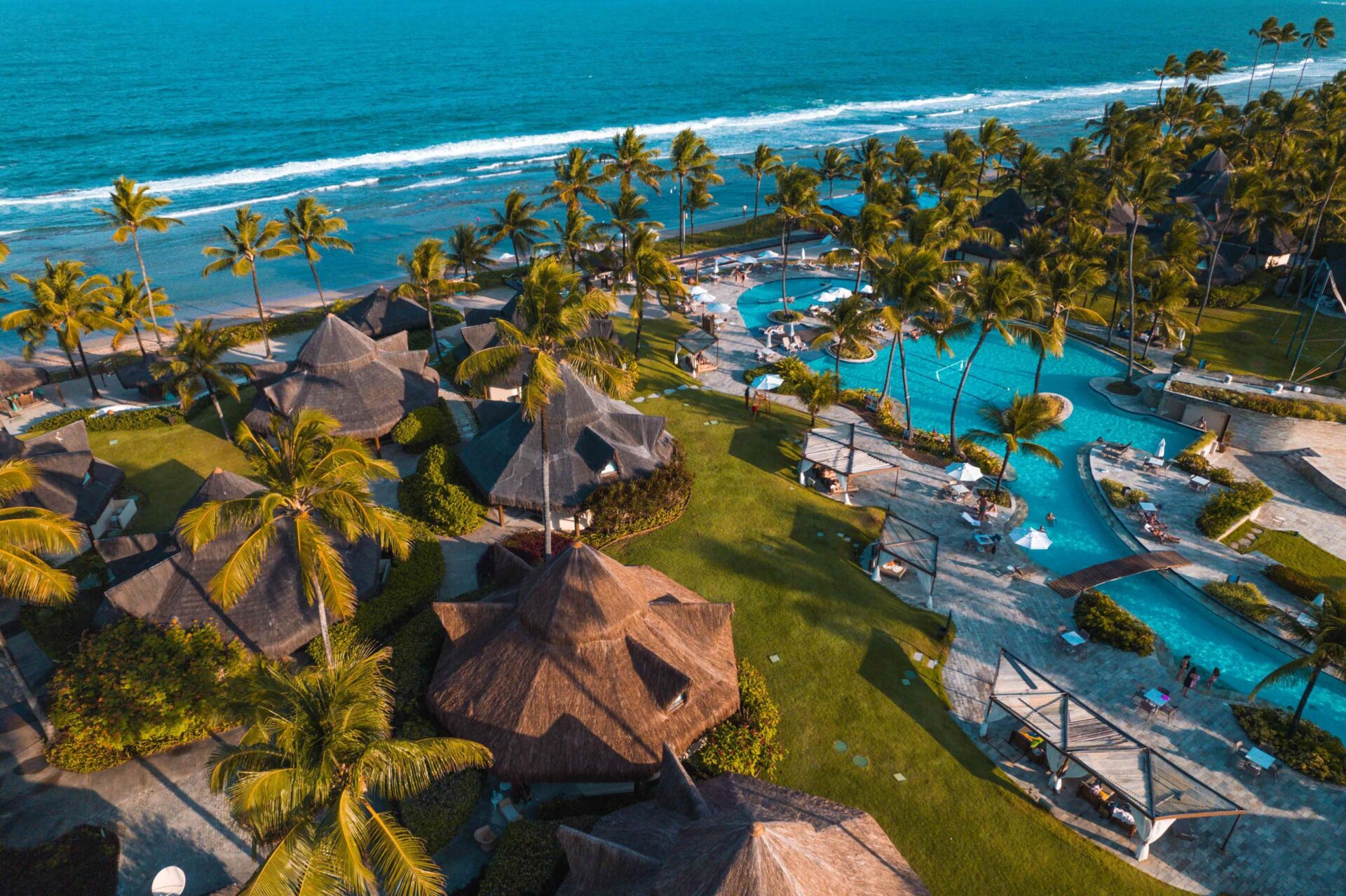 Summerville all inclusive resort visto de cima, a parte do resort frente mar. 